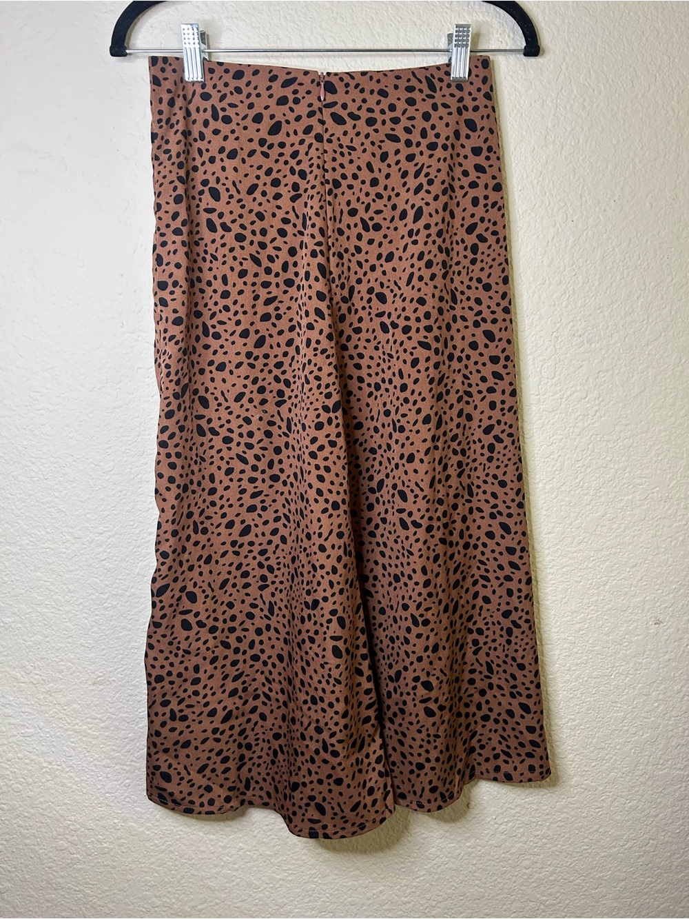 Shein Sheer Light Brown Animal Print A-Line Skirt XS Festival Summer‎ Concert